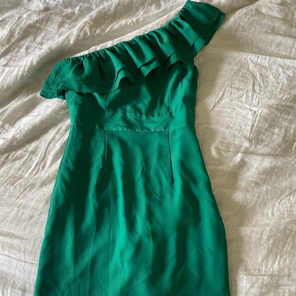 One Shoulder Ruffle Dress - Picture 3 of 5